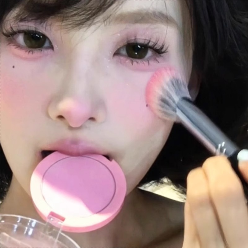 韩系草莓牛奶色！herorange腮红空气感收缩膨胀杏色2025新款爆款