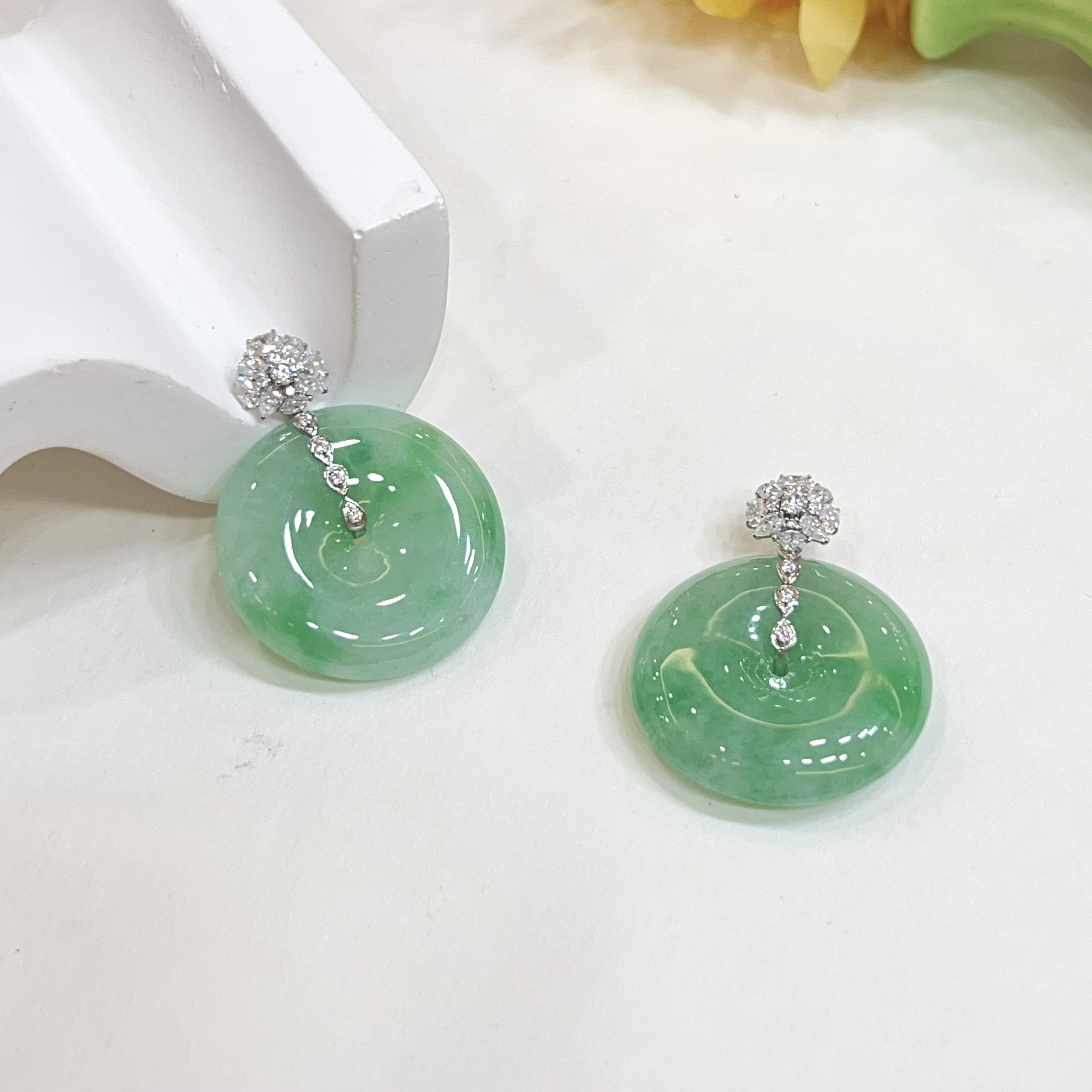 【小宝珠宝】3 S04210-18K金镶嵌翡翠吊坠-多样性发一件-25*5mm