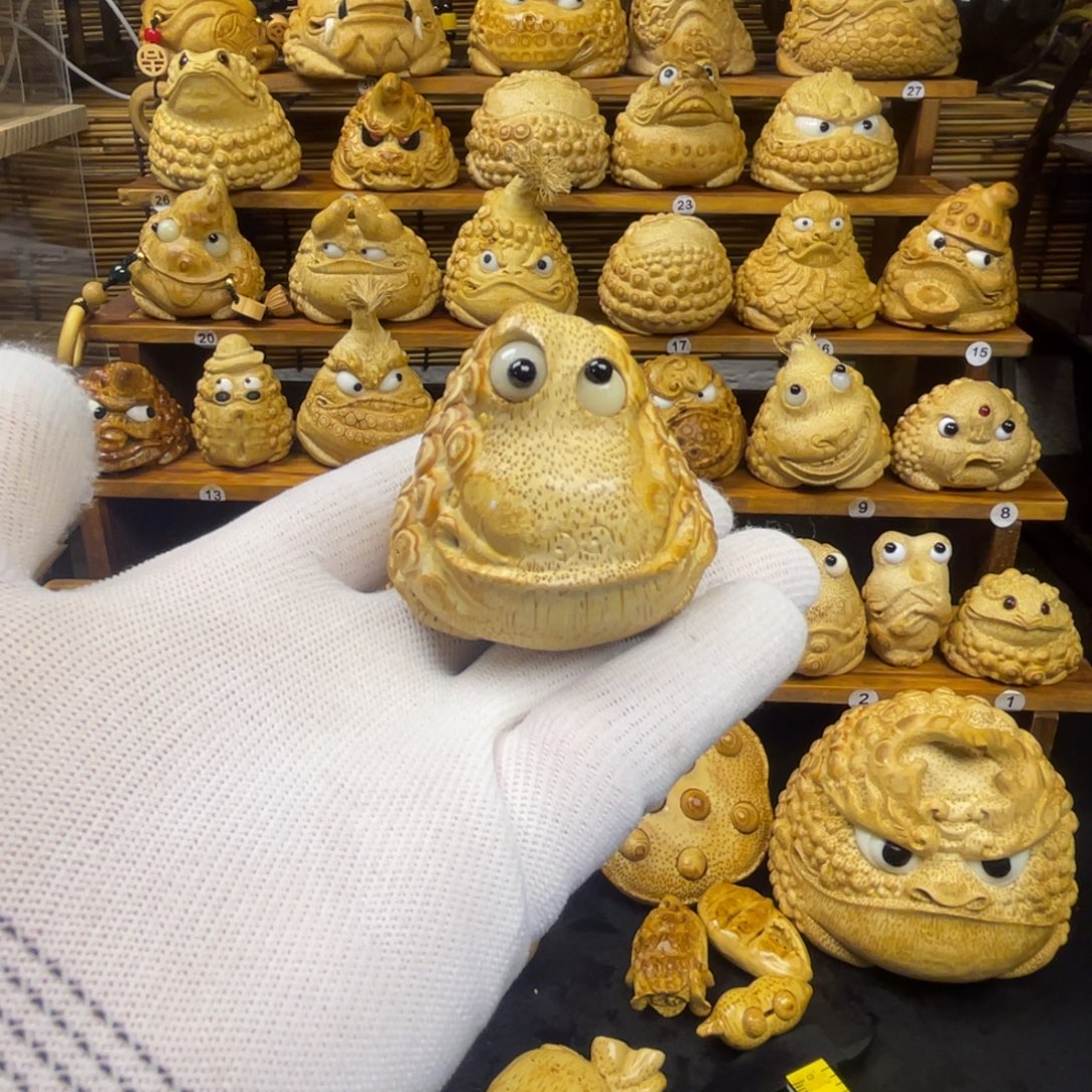 竹个性文玩竹雕金蟾