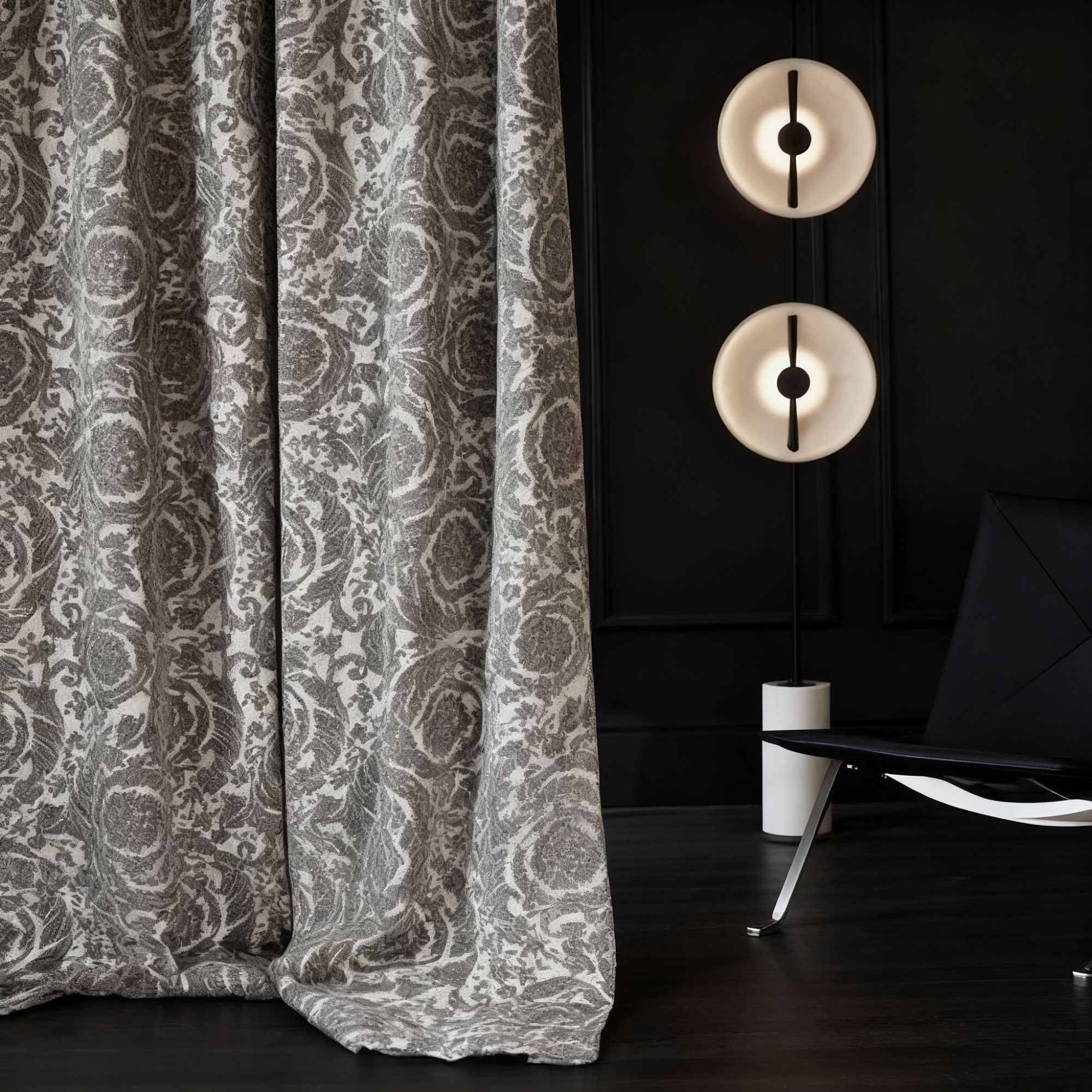 时尚法式风柔软雪尼尔窗帘用于房间客厅卧室