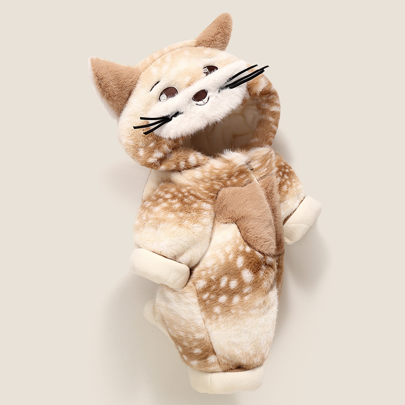 满月宝宝衣服冬款婴儿加厚保暖连体衣洋气小月龄外出毛绒外套冬装