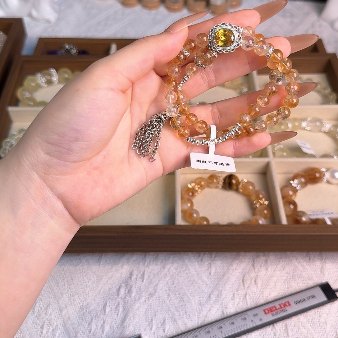 水晶手链未镶嵌黄塔晶7