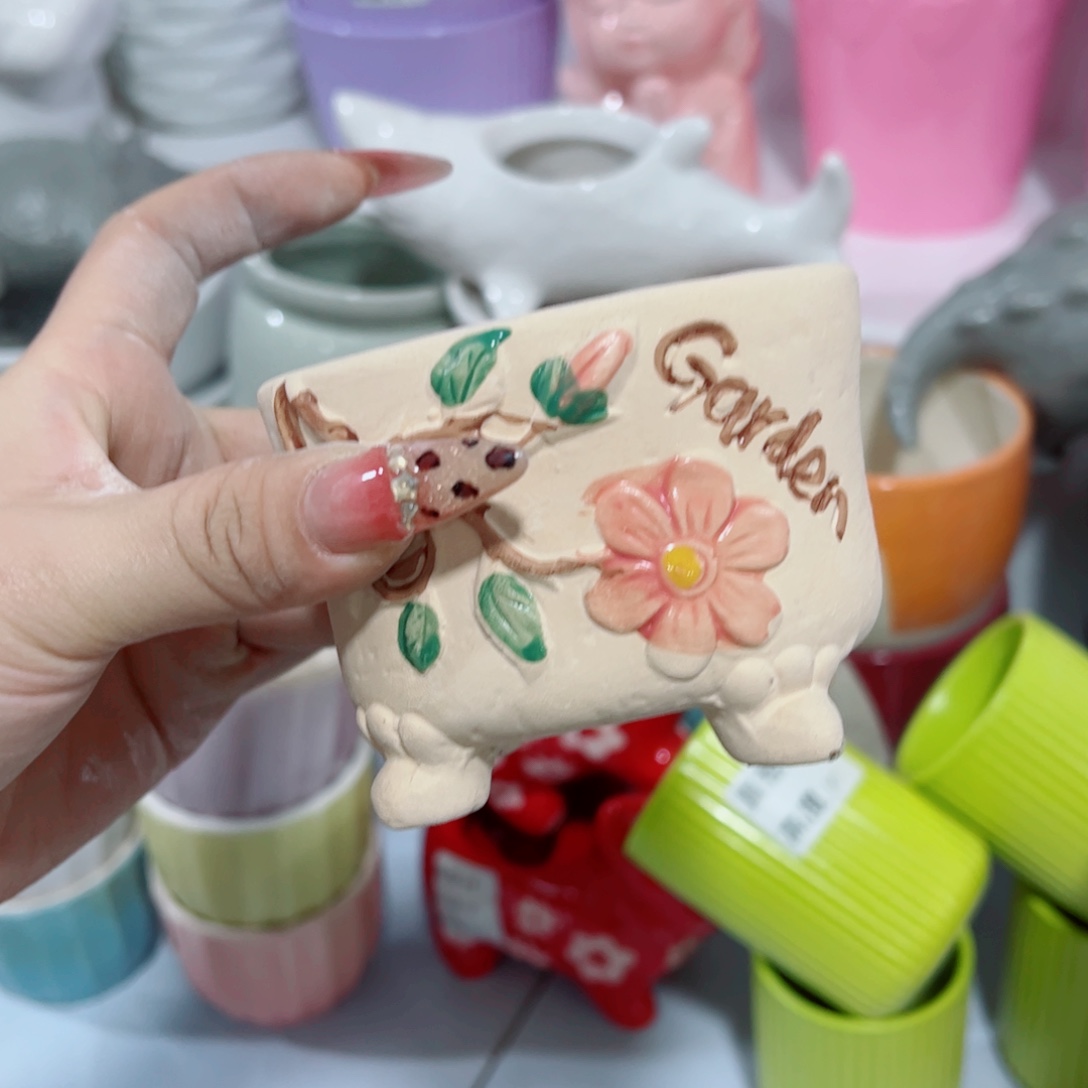 有孔，陶瓷花盆满10米包邮发货