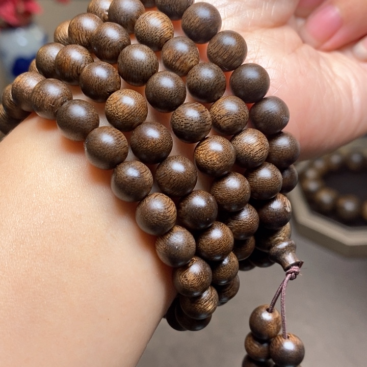 沉香手串越南芽庄白棋楠0.8✖️108