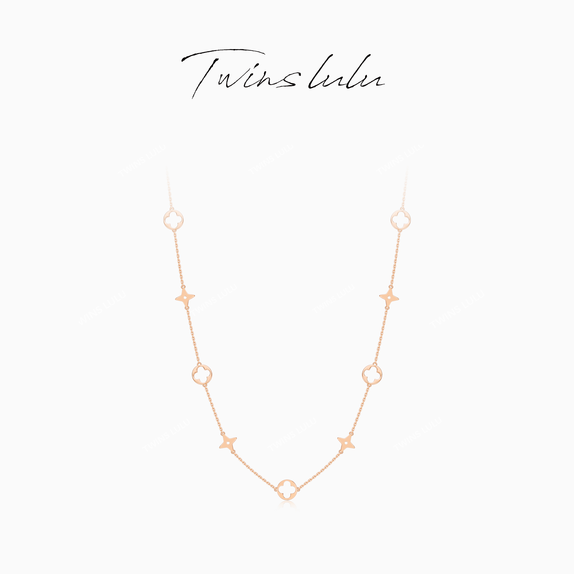 TWINS LULU 镀K金 简约百搭设计感高级感镂空项链TSJ10001