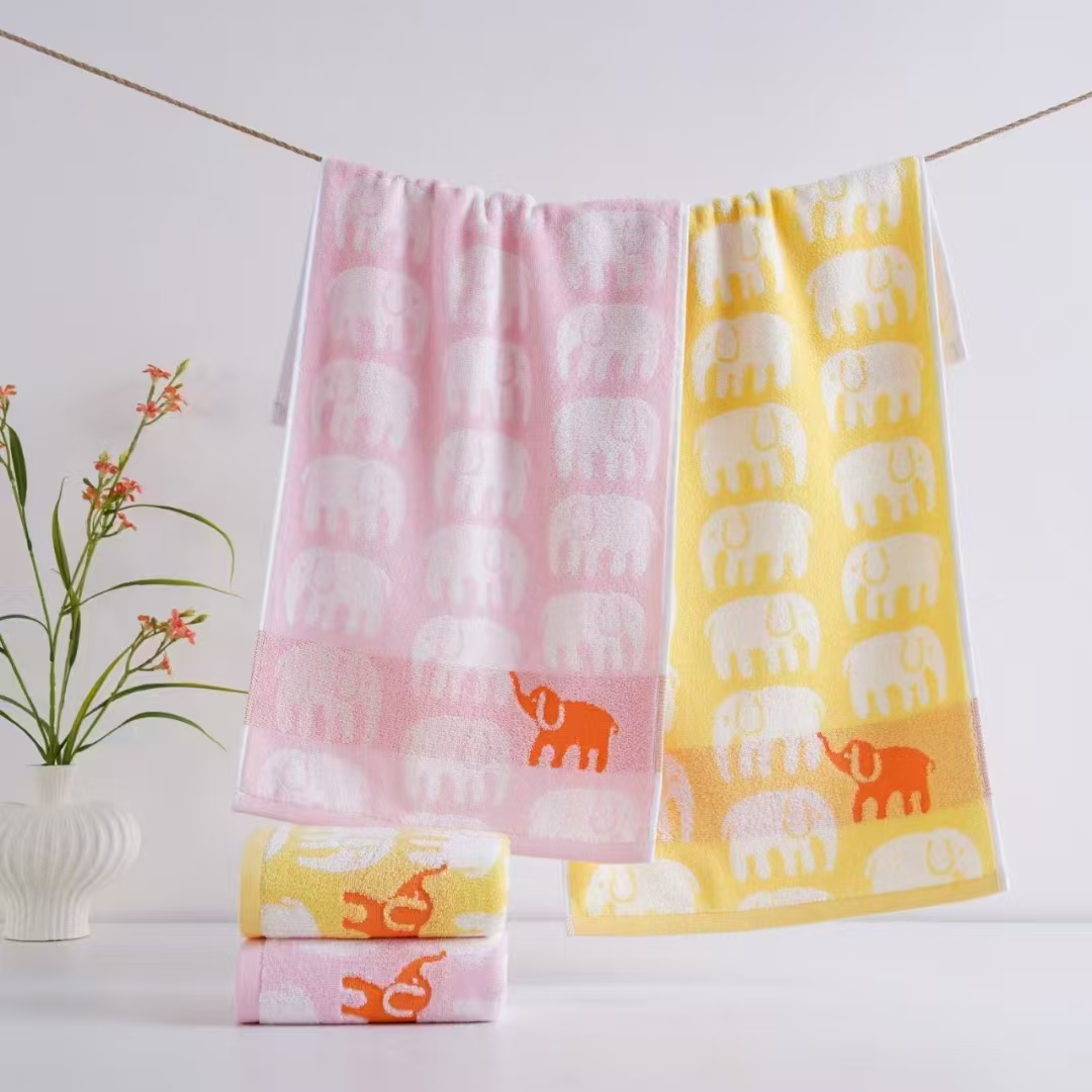 组合家庭装4条全棉大毛巾超柔亮色系列（薄款）