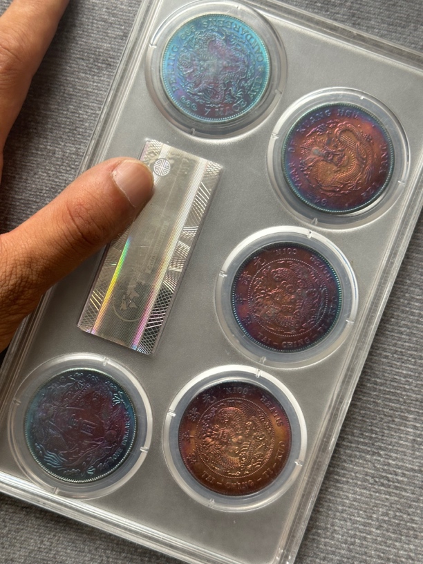 【青青甄选】入盒套盒五枚彩色龙龙工艺品复古摆件5