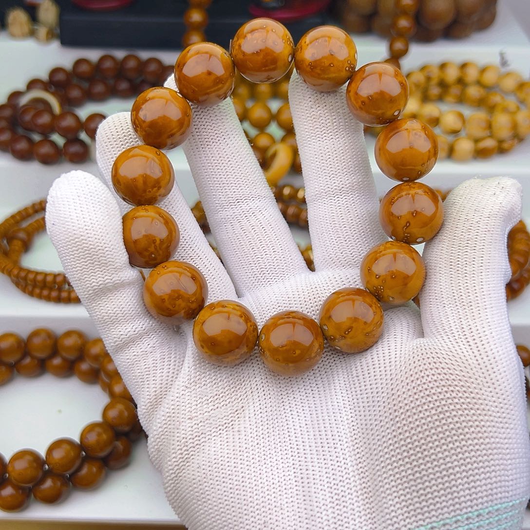 手串紫金鼠16.8尺半实心光珠福利款