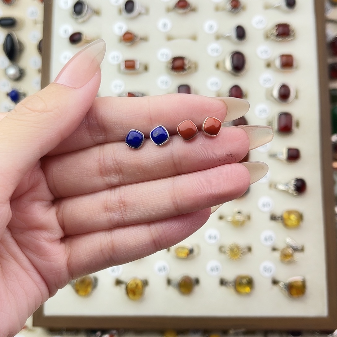 南红玛瑙银S925镶嵌戒指