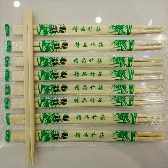 一次筷子商用快餐打包家用加粗加长饭店专用连体双生筷卫生筷天然