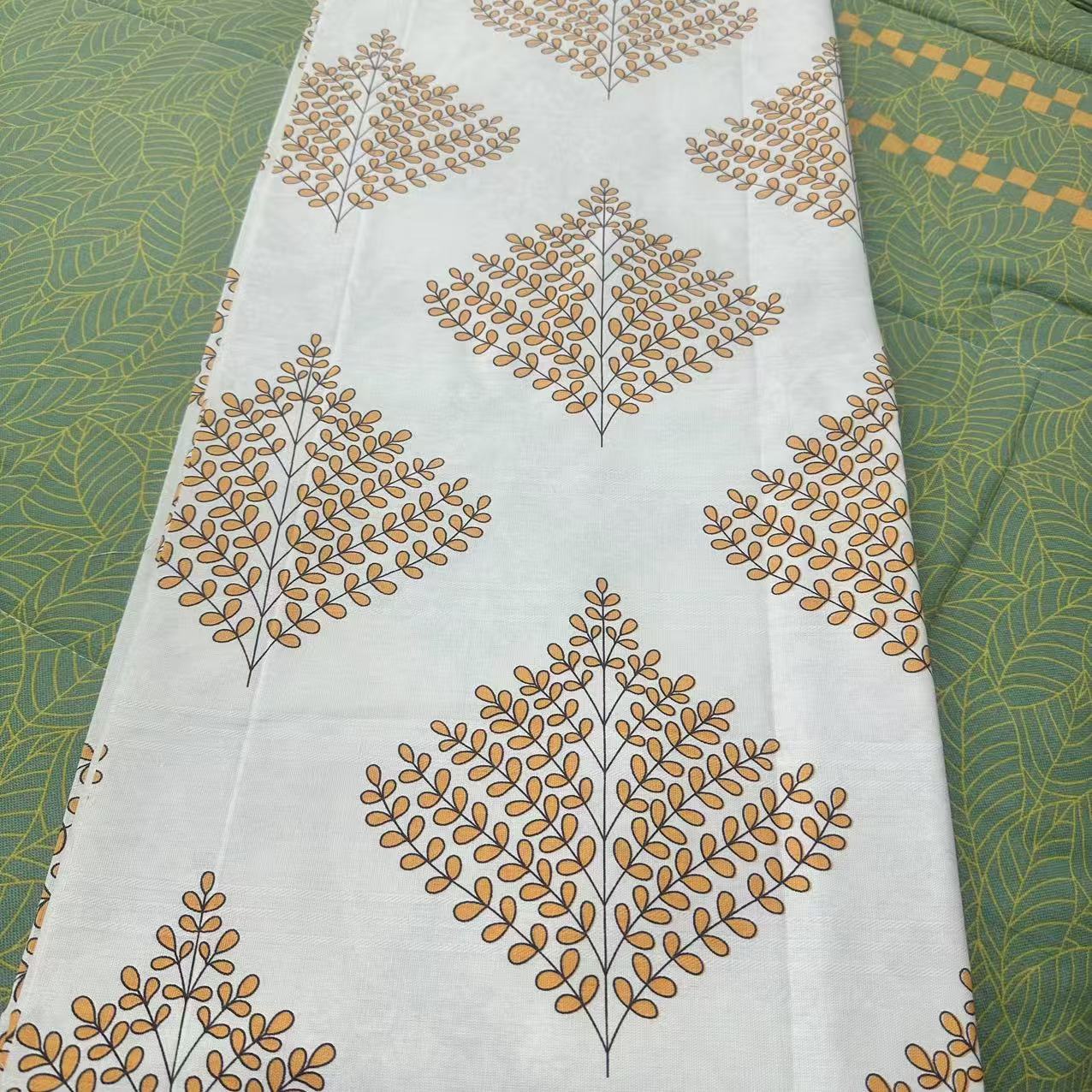 【小树叶】细纹老粗布纯棉布头--150*250