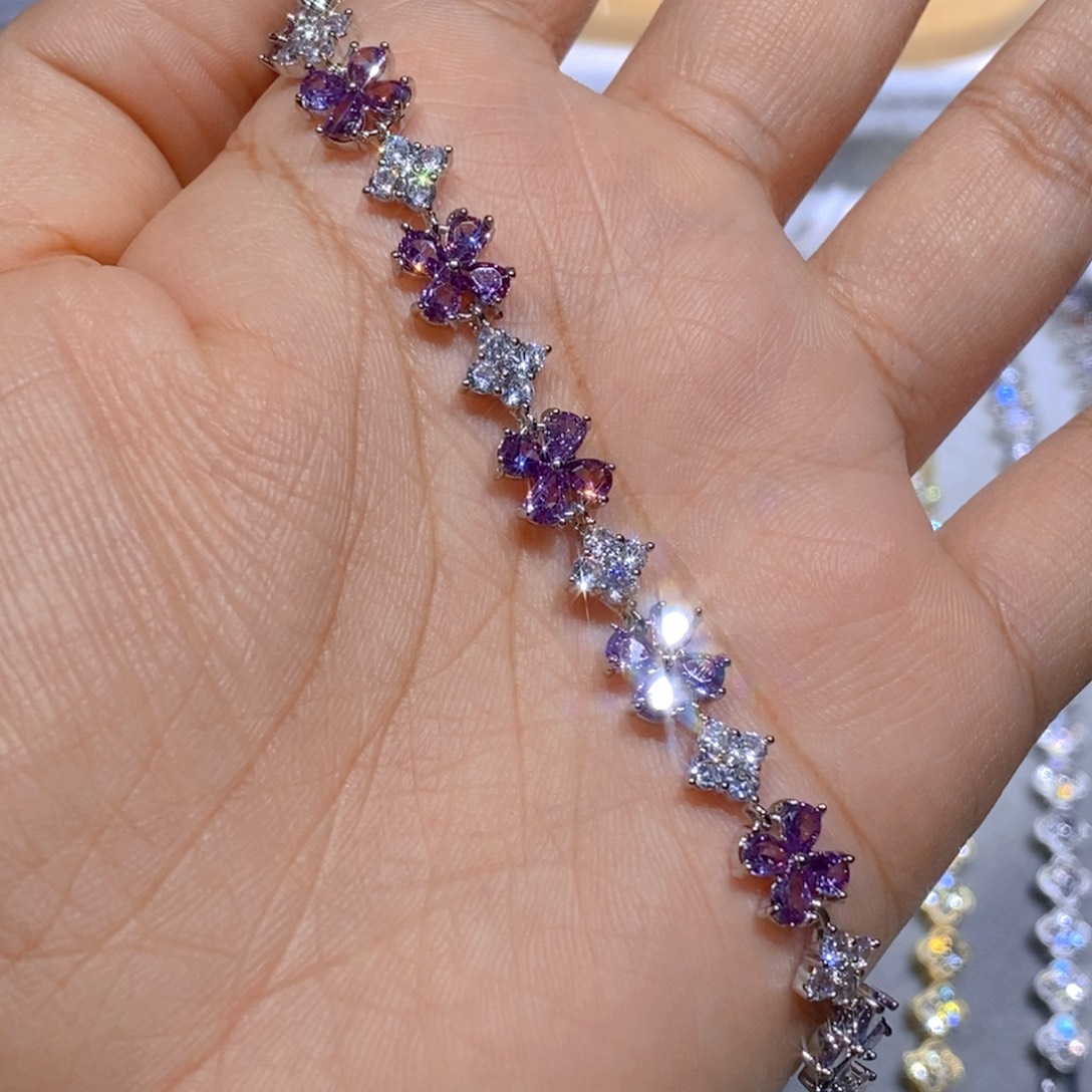 手链未镶嵌紫晶紫花