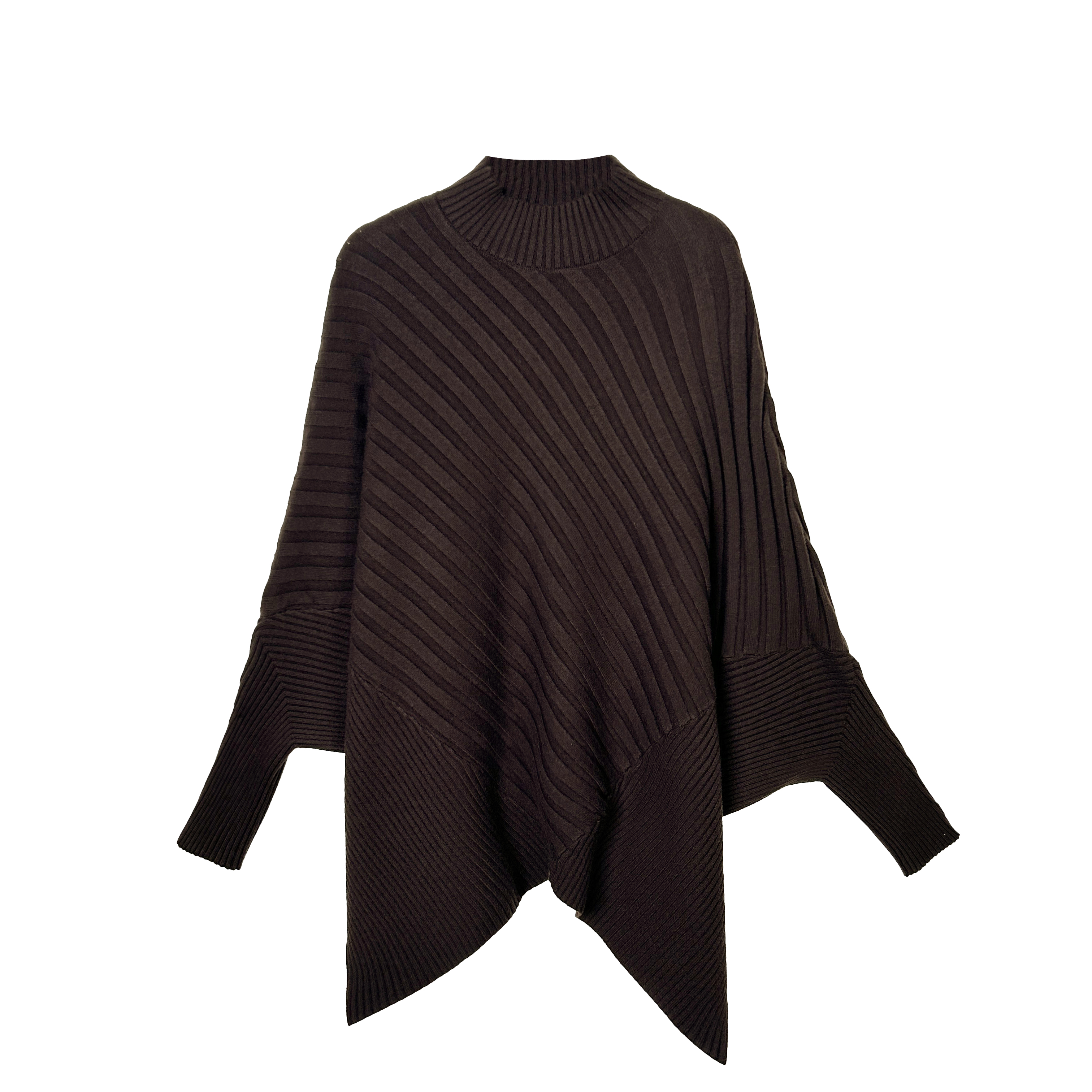 908【大牌女装】咖色秋冬定制高领休闲百搭宽松上衣