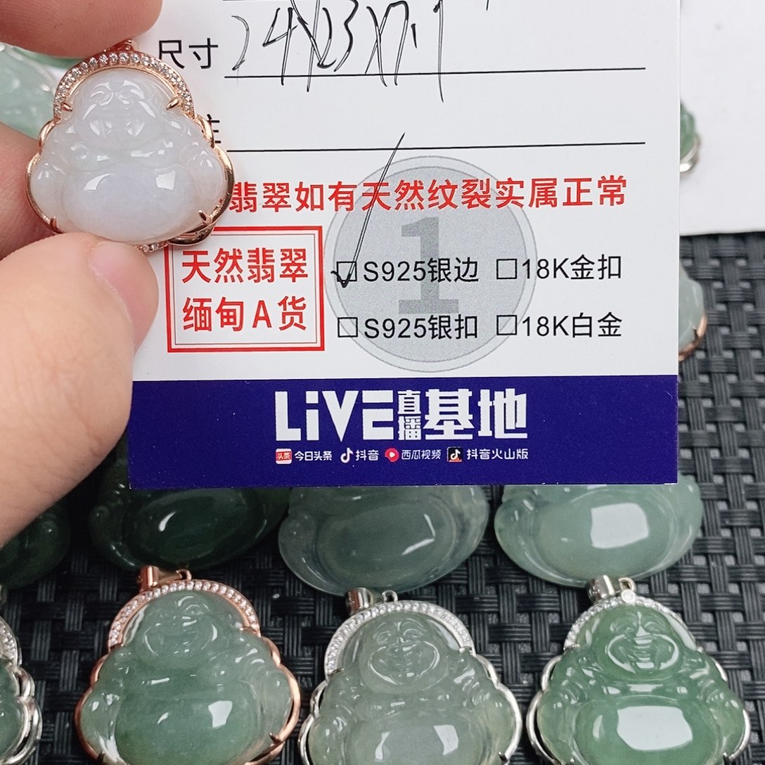 翡翠银S925镶嵌颈饰