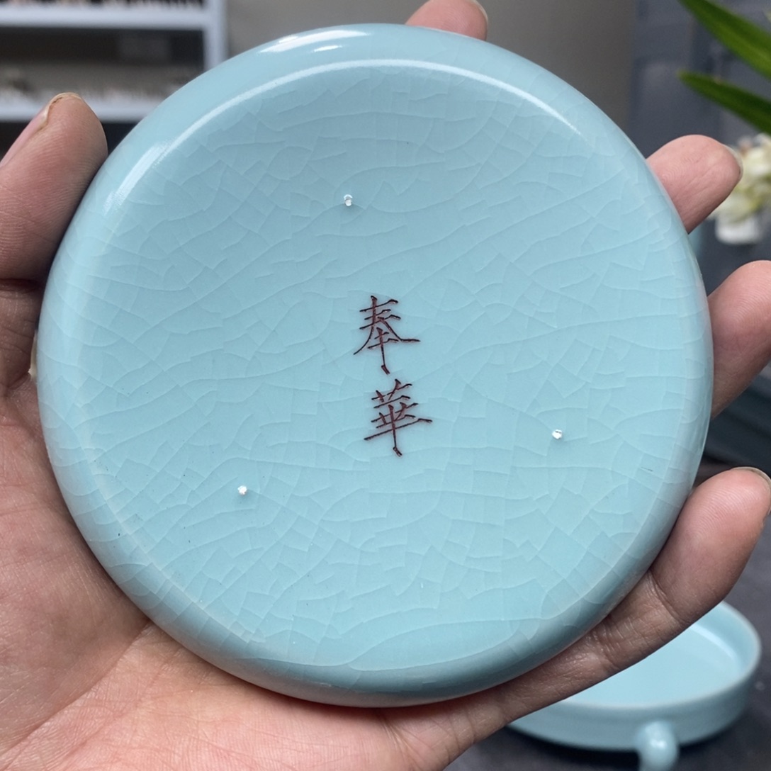 摆件抱朴汝瓷仿古微瑕