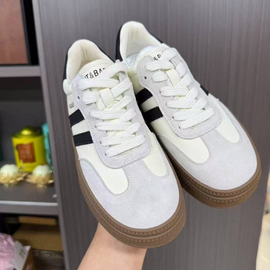 复古德训女款休闲运动板鞋百搭小白鞋