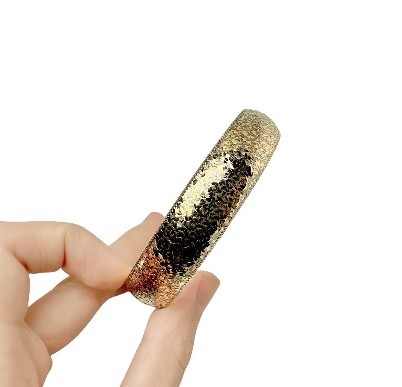 周帝王（定金）周帝王黄金电黑工艺足金碎碎冰时尚电黑精致手镯