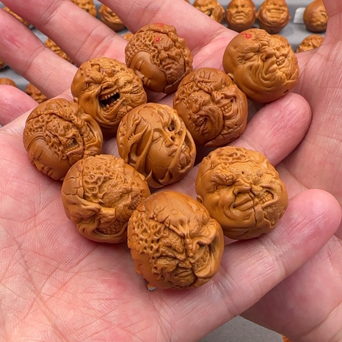 恭***财手串/手链橄榄核夺面恶僧佛爷2.2水晶核E