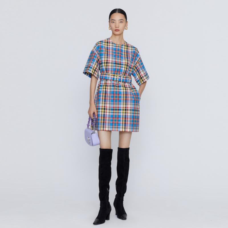 Marisfro【艺术质感向美而行】通勤时尚中裙百搭连衣裙A1BW13166