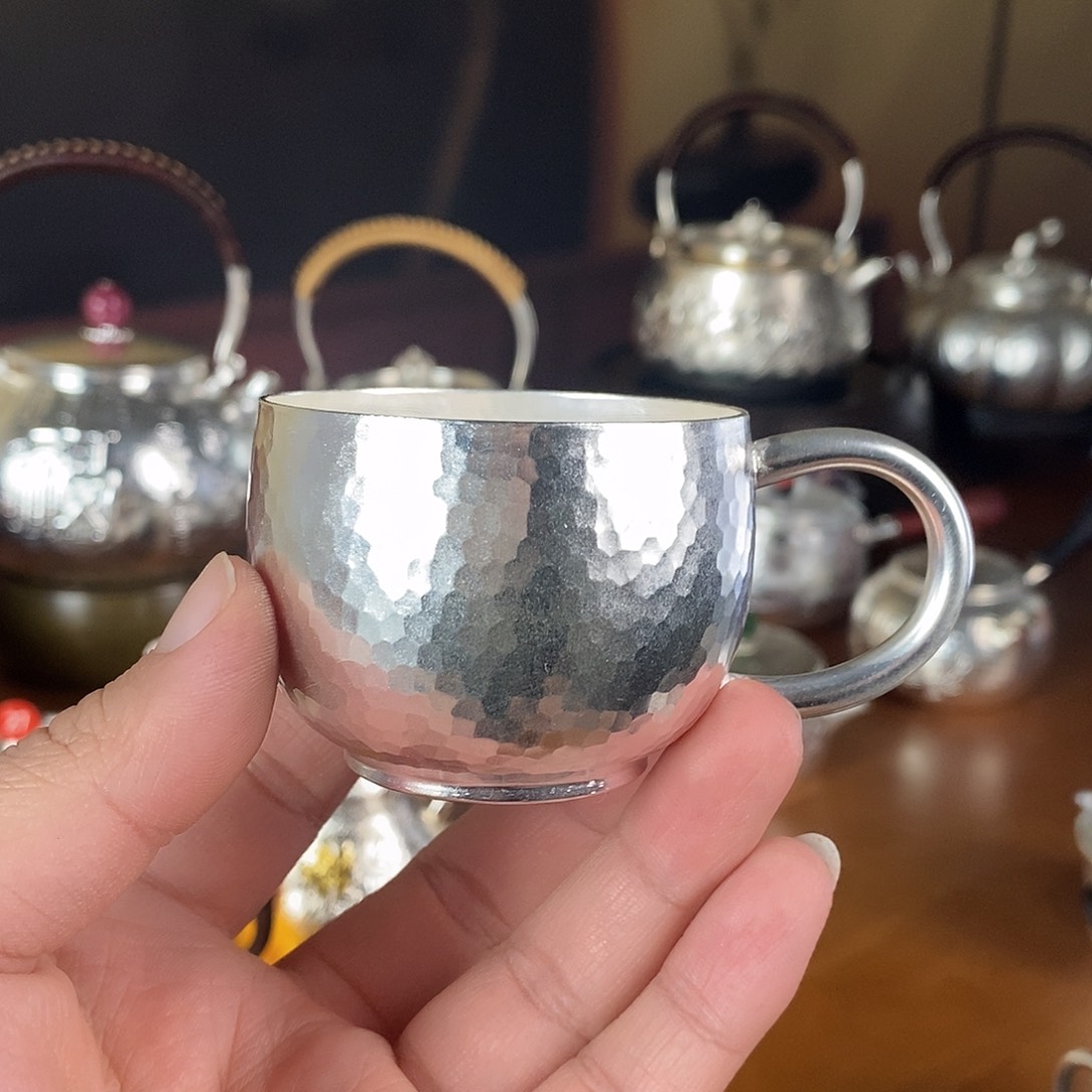 阳***光手工制作茶杯茶壶茶具银衣壶