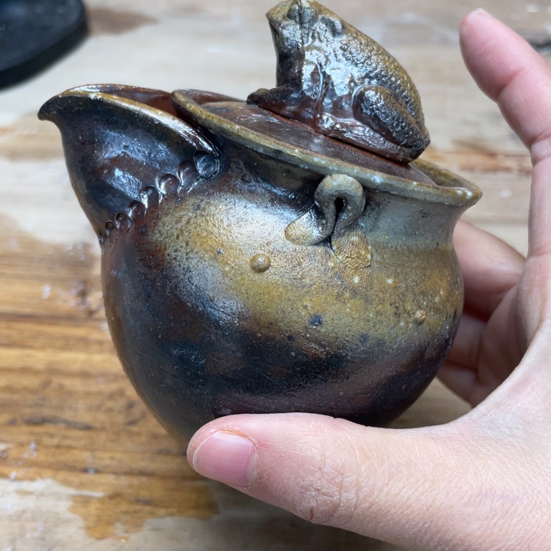 陶纯手工柴烧茶壶茶具瑕瑕