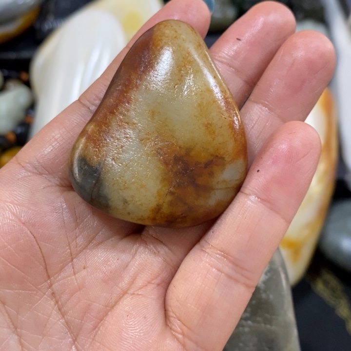 明***塞未镶嵌和田玉（糖玉）挂件