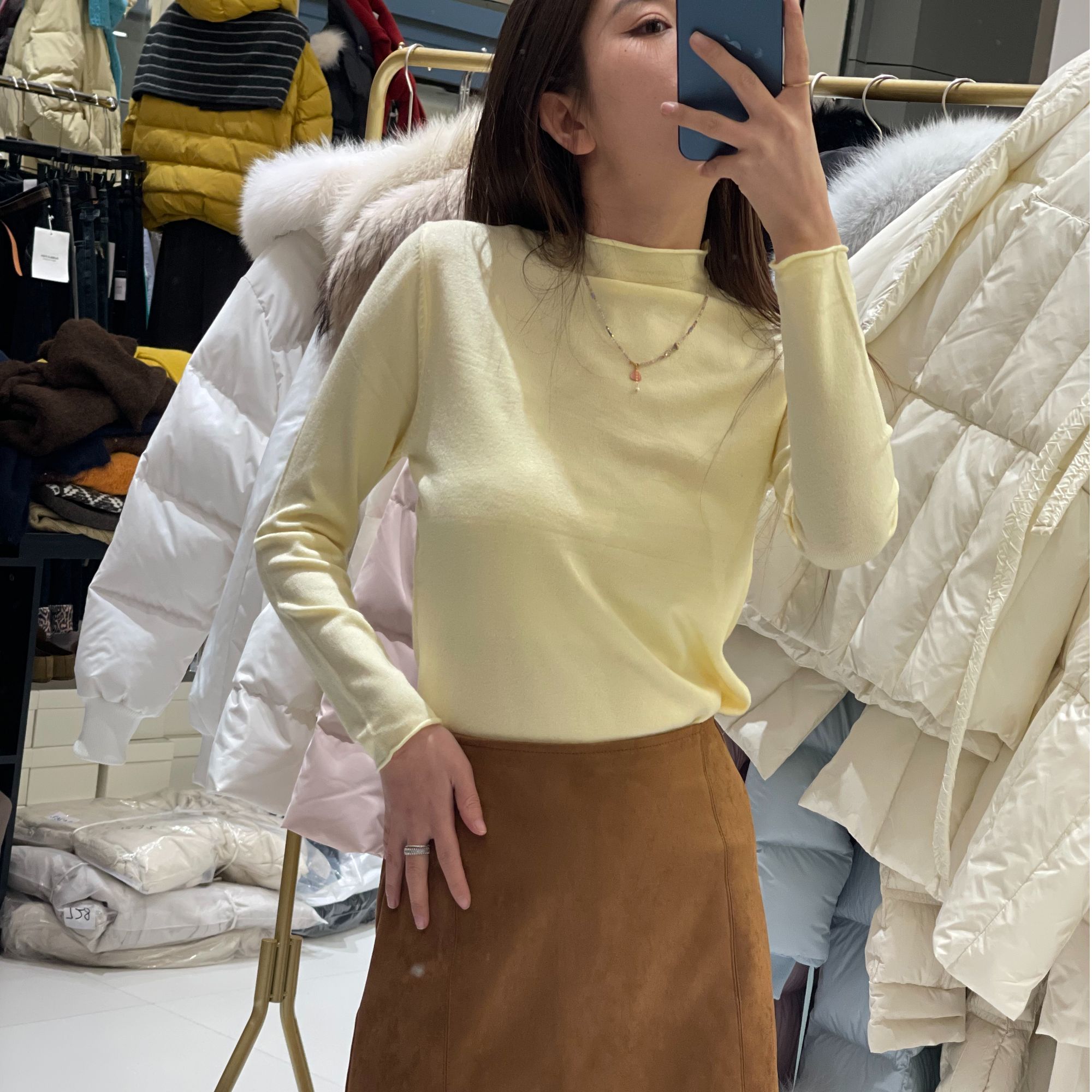 秋季常规慵懒风冬季针织打底女装上衣纯色B103