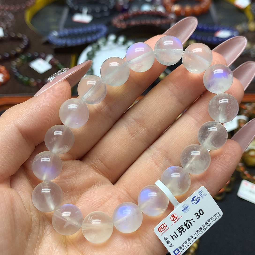 月光石手链未镶嵌手链