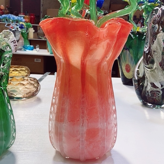 琉璃花瓶高31厘米口径15厘米