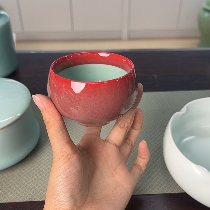 龙泉云间青瓷小米茶器