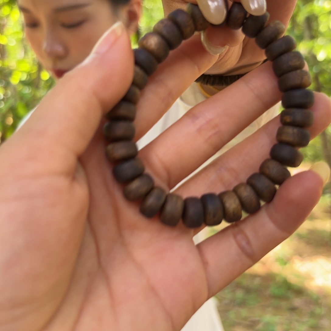 沉香手串奇楠沉香1.0算盘珠10克➕