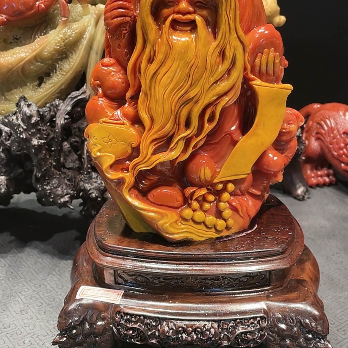 【闪购商品】寿山石用****4寿星摆件创意