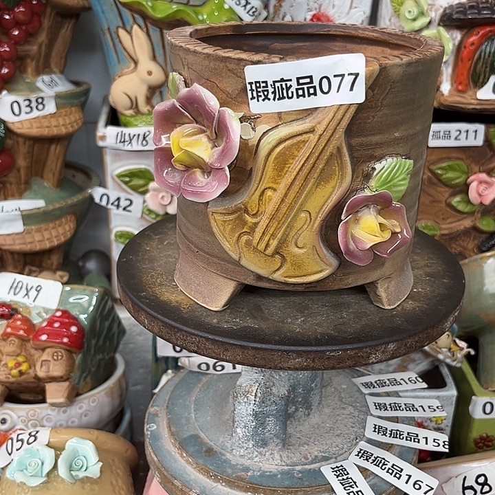 紫砂花盆粗陶材质多肉花盆077