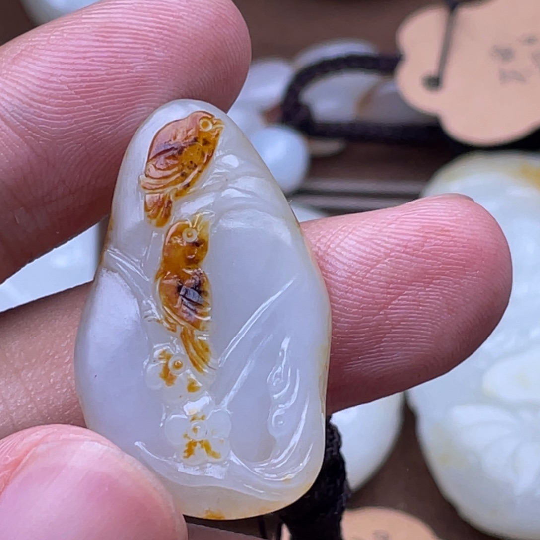 和田玉未镶嵌挂件