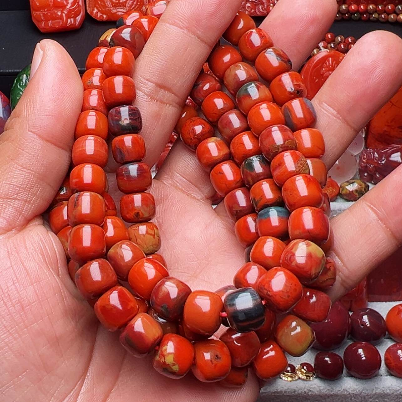 【闪购商品】南红玛瑙珠宝奇石未镶嵌荷**放