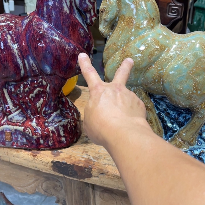 吴***8石湾公仔衬托盆景漂亮