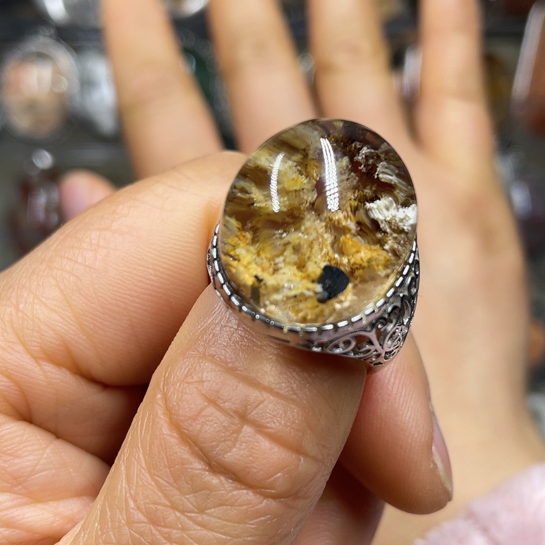 【闪购商品】水晶戒指银S925镶嵌戒指