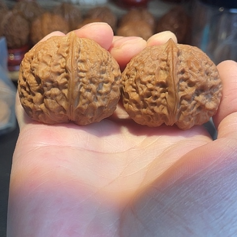 文玩核桃把件肉丸子带彩40