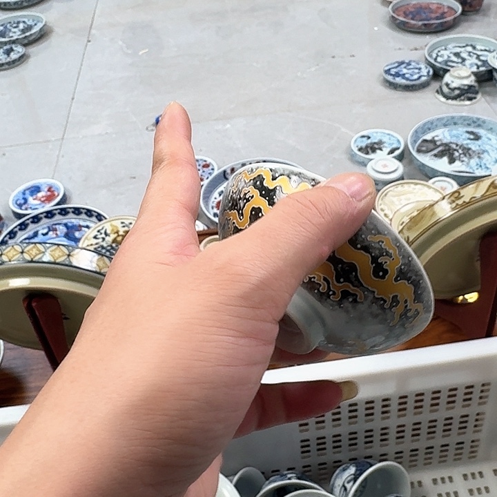 瓷片金龙普洱杯景德镇