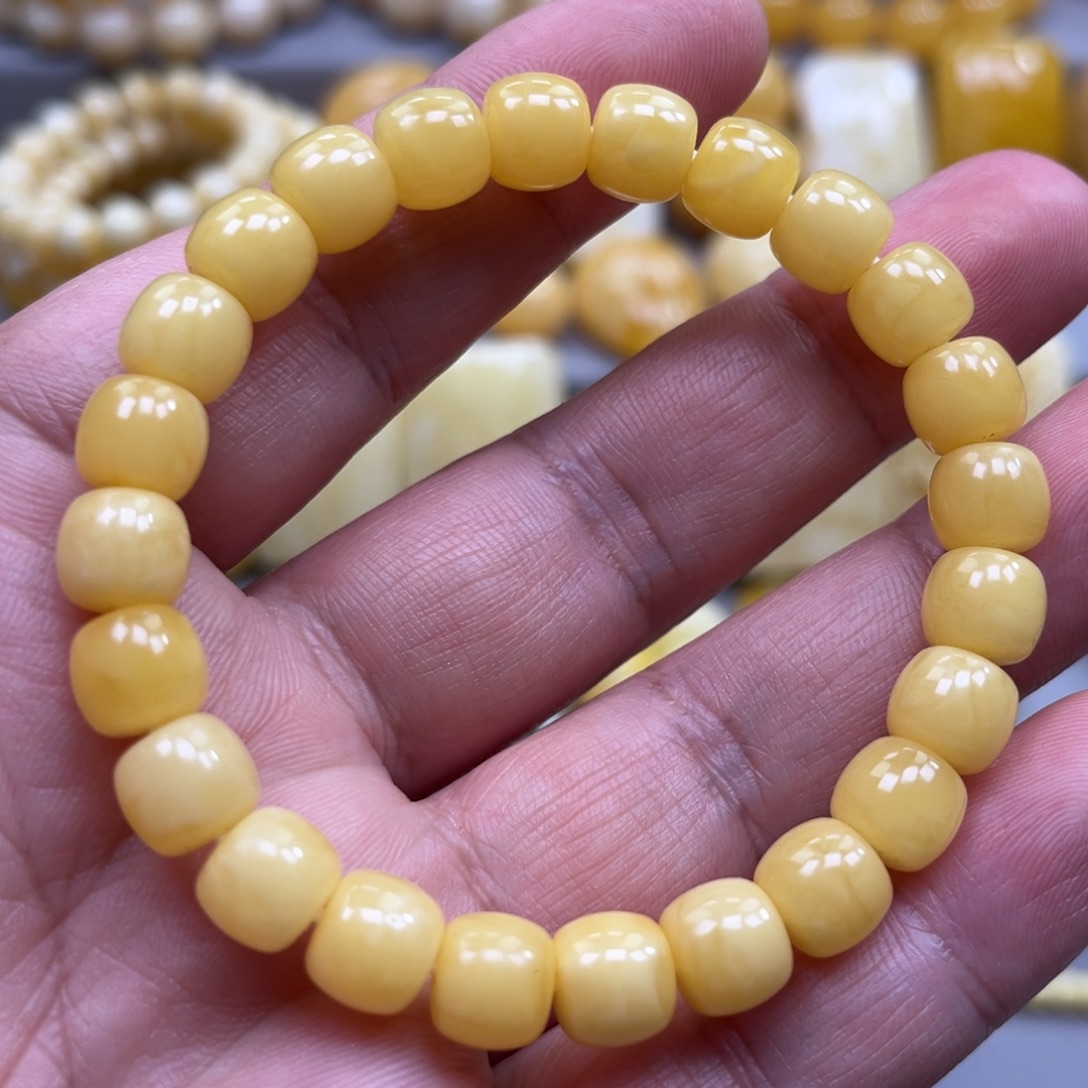 琥珀未镶嵌手链手串