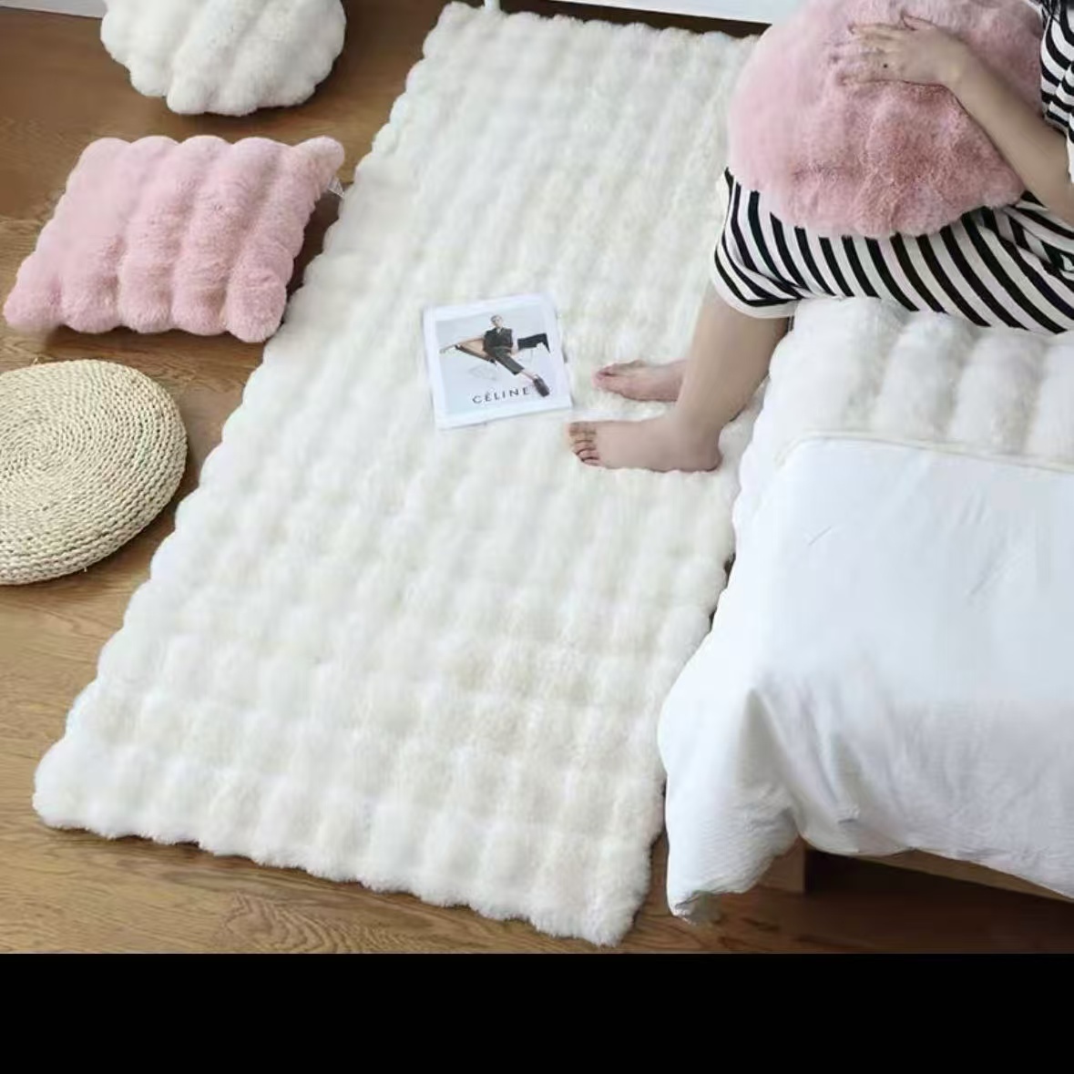 仿兔兔泡泡地毯 /地垫—外单（NT）