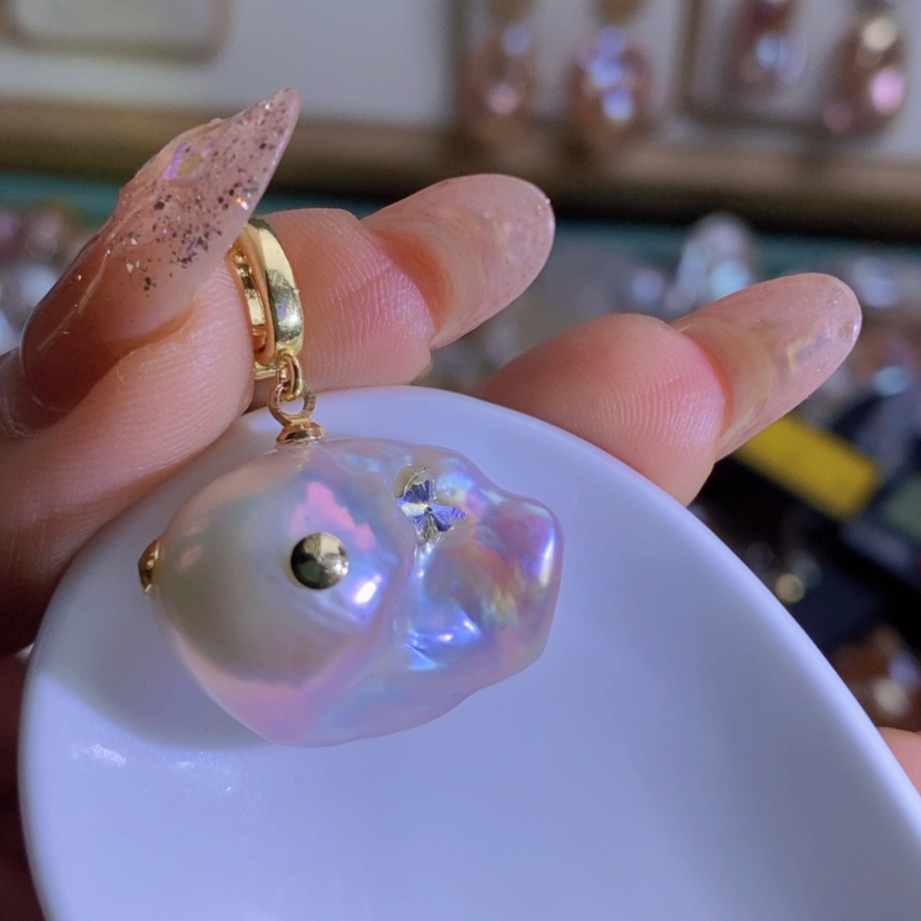 【闪购商品】淡水珍珠天然淡水珍珠（微瑕）合金