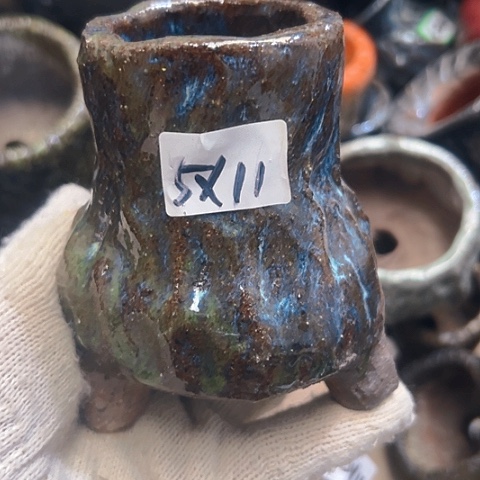 红陶粗陶花盆手工