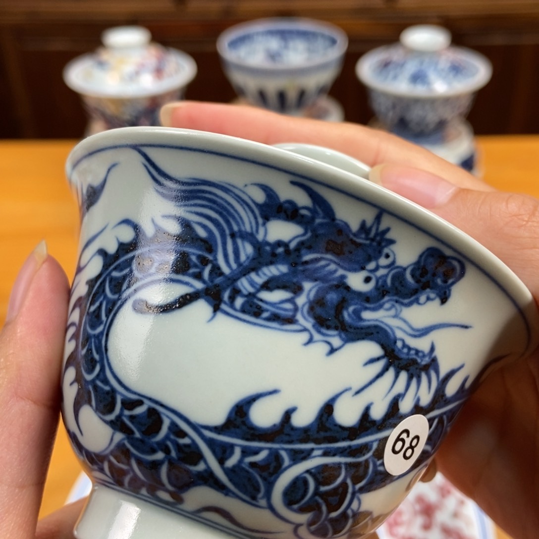 手绘现代茶具非古董