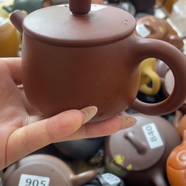 紫砂茶壶紫砂瑕疵，把开片