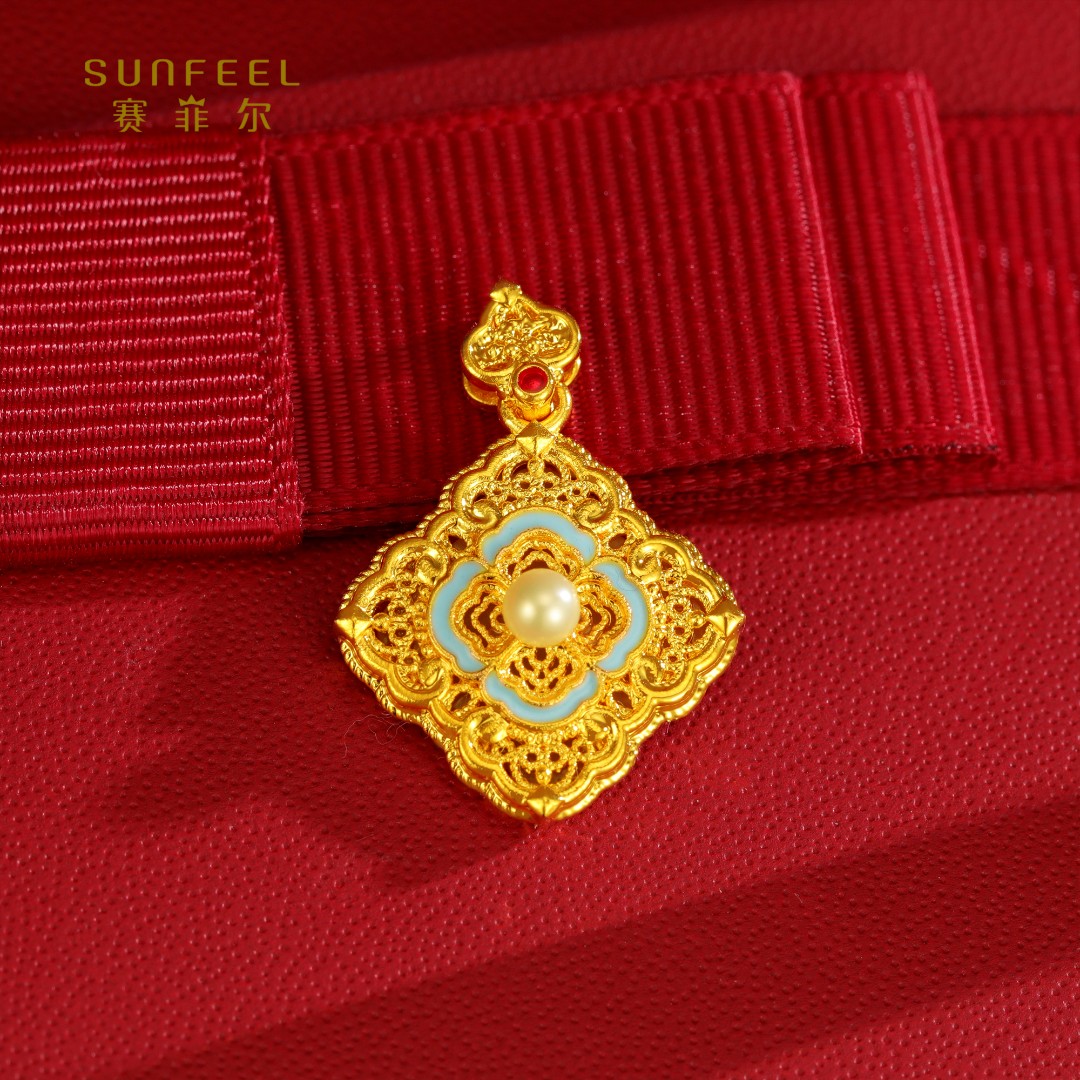 SUNFEEL/赛菲尔【十七店】18K金镶嵌转运珠吊坠KD00082