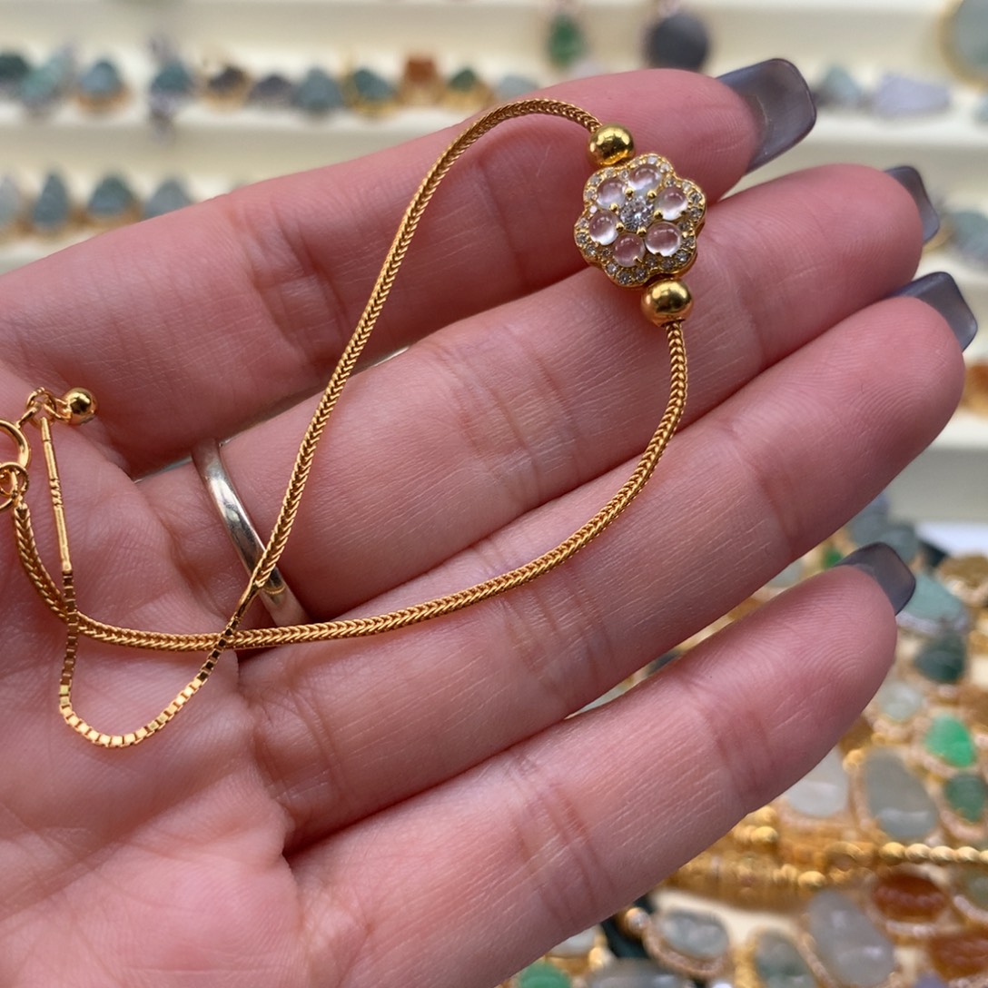 翡翠银S925镶嵌颈饰手链