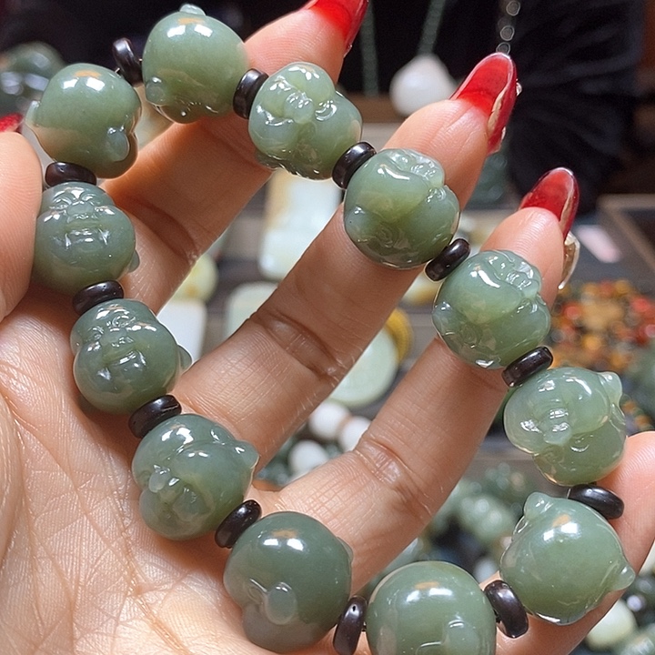 和田玉手串未镶嵌