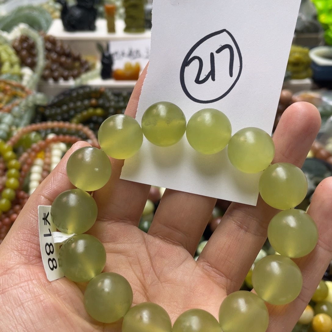 蛇纹石玉手链未镶嵌～**~