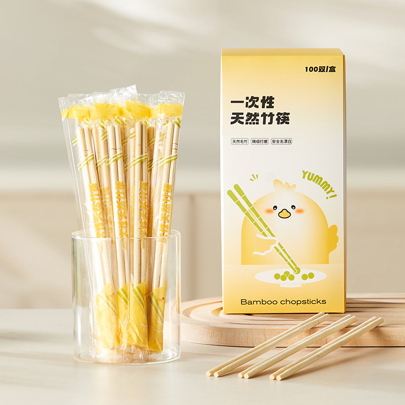 一次性天然竹筷卫生单独包装家用商用外卖快餐打包筷